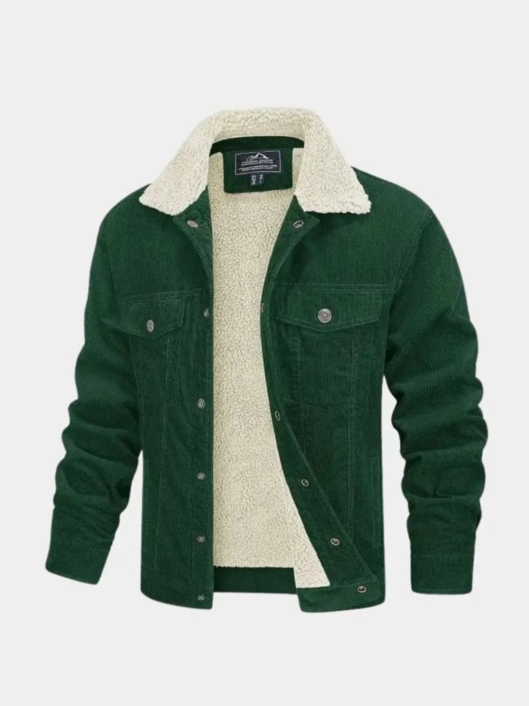 ROLAND | Veste en velours côtelé — doublure en maille moutonnée