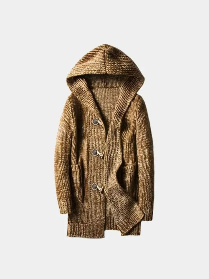 PATRICE | Veste à capuche en maille épaisse — confort hivernal