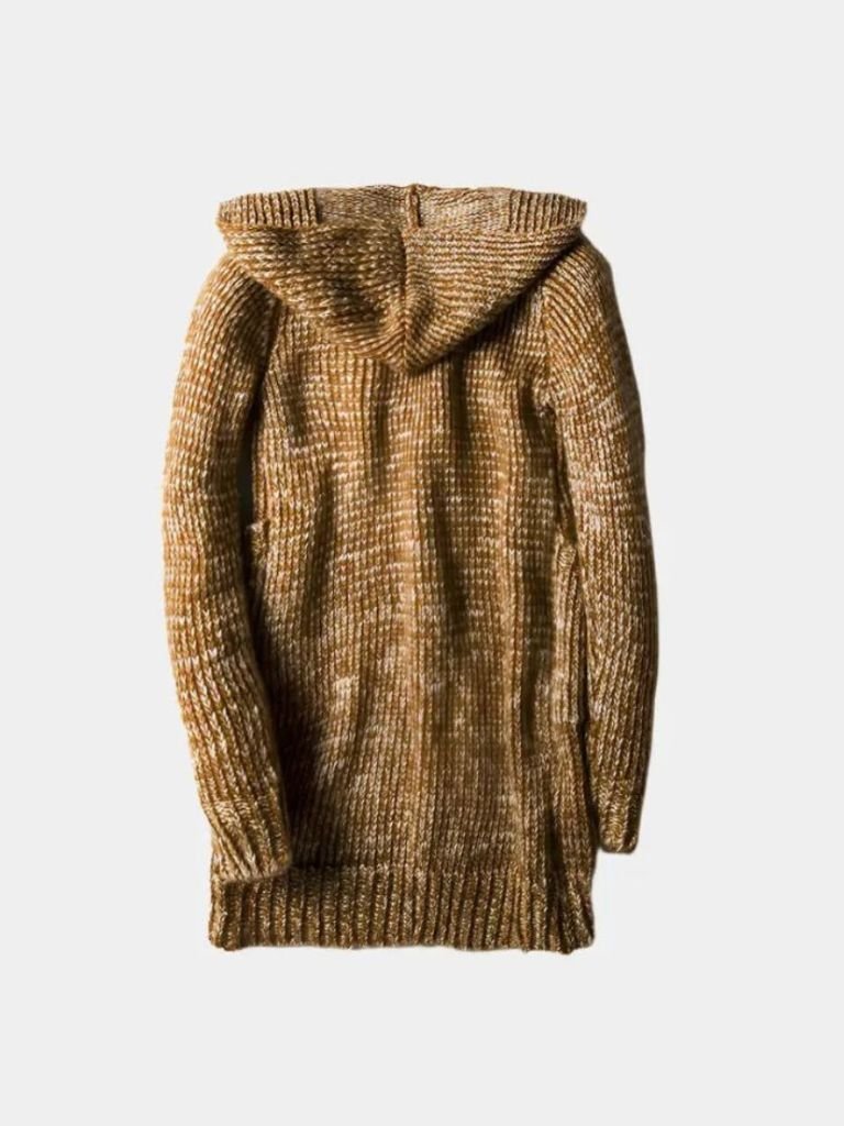 PATRICE | Veste à capuche en maille épaisse — confort hivernal