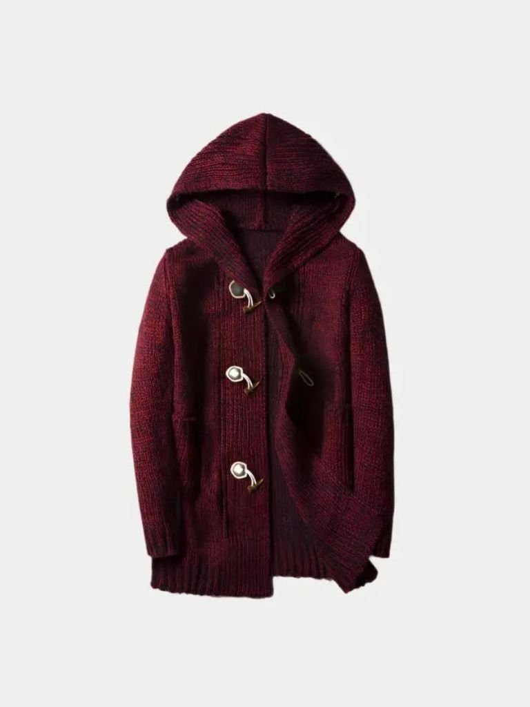 PATRICE | Veste à capuche en maille épaisse — confort hivernal