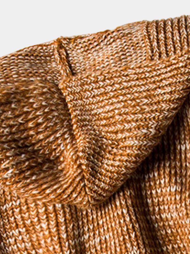 PATRICE | Veste à capuche en maille épaisse — confort hivernal