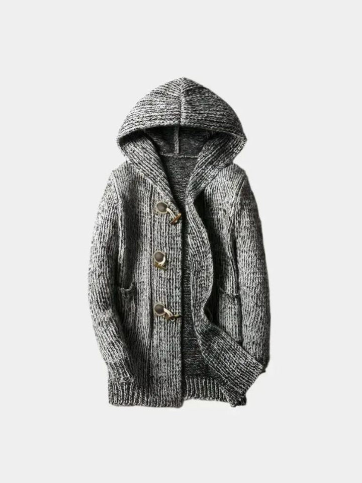 PATRICE | Veste à capuche en maille épaisse — confort hivernal