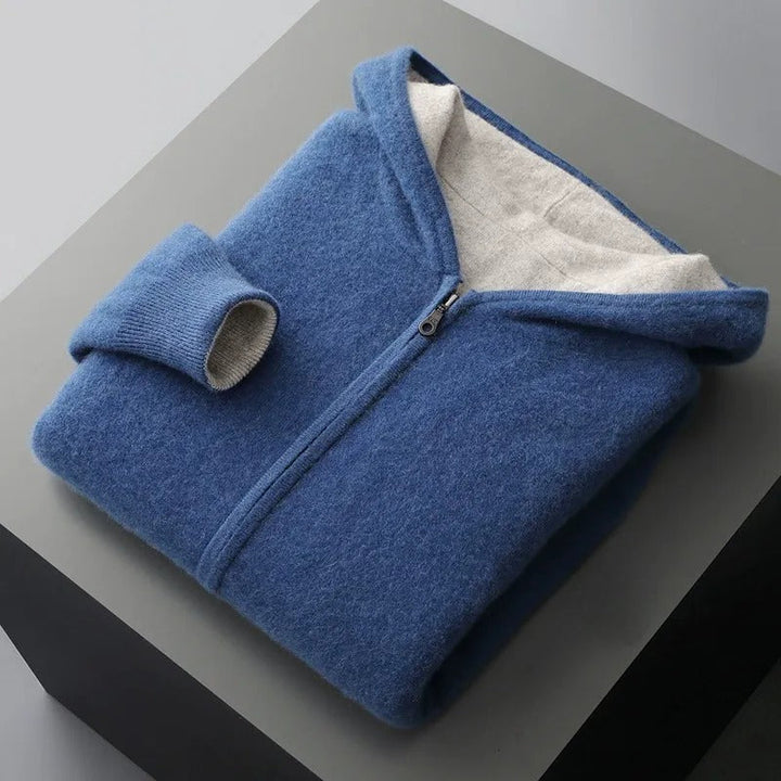 SWEAT EN LAINE AVEC CAPUCHE POUR HOMME