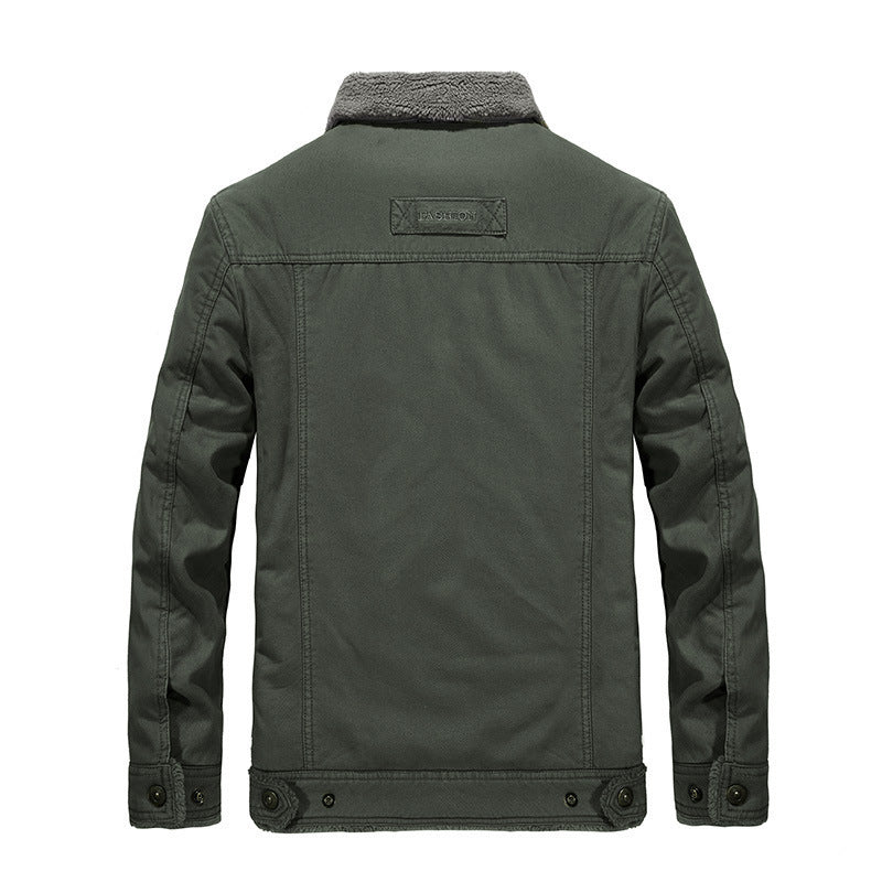 VESTE EN COTON DOUBLÉE EN SHERPA POUR HOMME