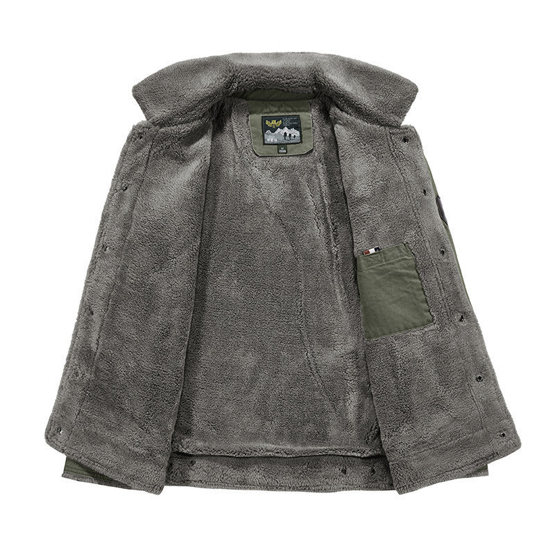 VESTE EN COTON DOUBLÉE EN SHERPA POUR HOMME
