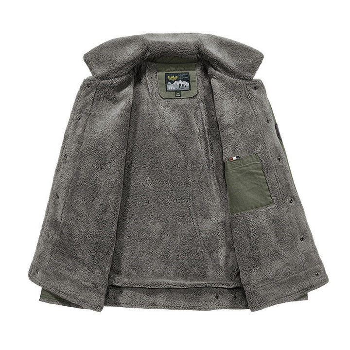 VESTE EN COTON DOUBLÉE EN SHERPA POUR HOMME