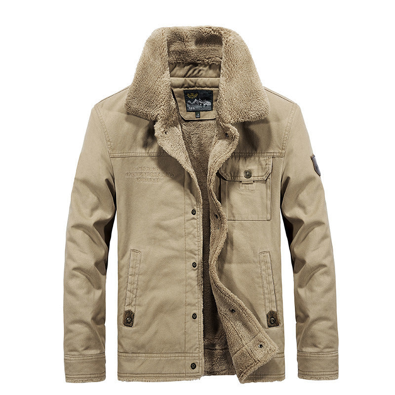 VESTE EN COTON DOUBLÉE EN SHERPA POUR HOMME