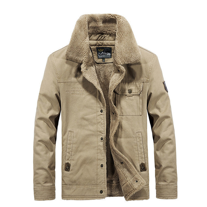 VESTE EN COTON DOUBLÉE EN SHERPA POUR HOMME