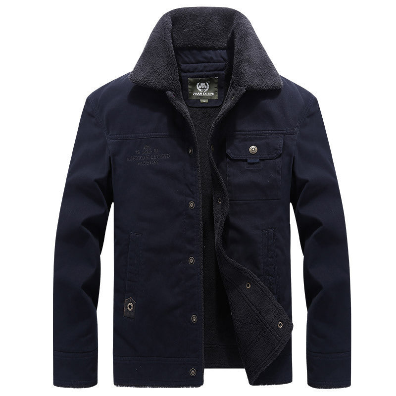VESTE EN COTON DOUBLÉE EN SHERPA POUR HOMME