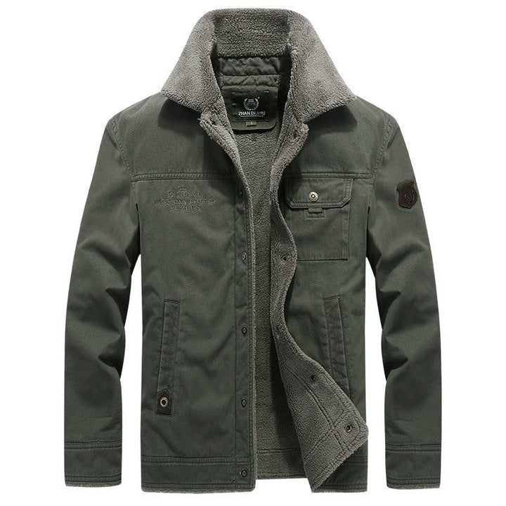 VESTE EN COTON DOUBLÉE EN SHERPA POUR HOMME