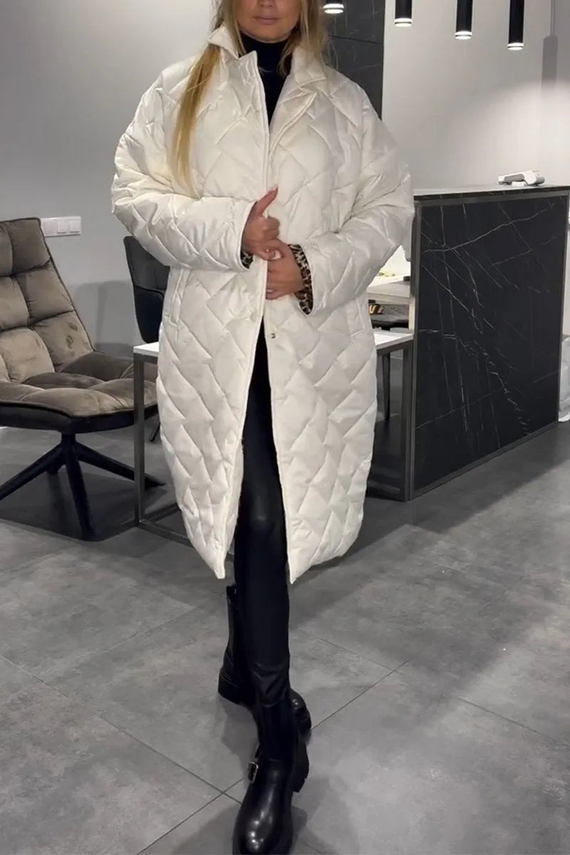 Victoire | Manteau réversible matelassé avec doublure léopard