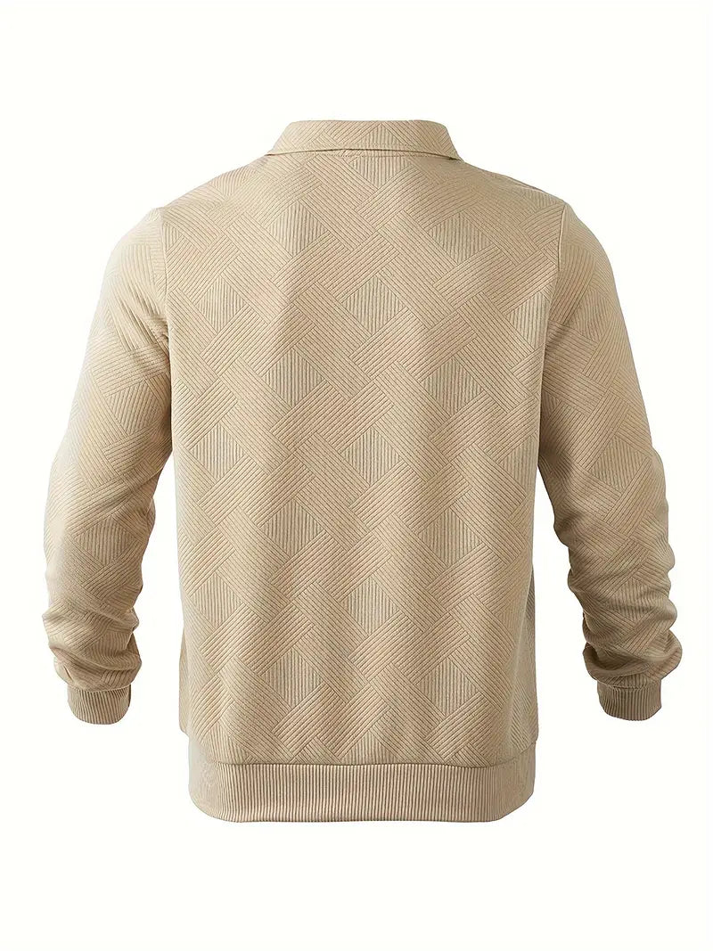 PULL À MAILLE GÉOMÉTRIQUE POUR HOMME