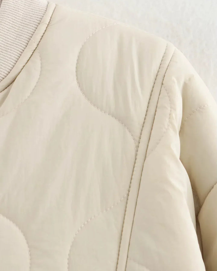 Camille Cannes | Veste matelassée chaude avec détail léopard