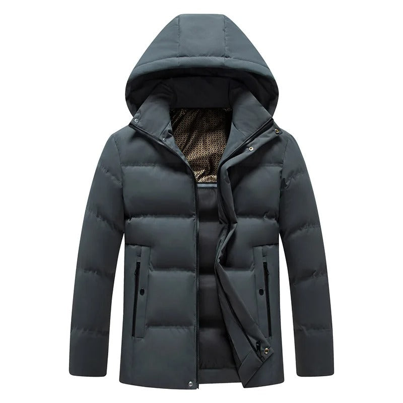 Elegant Hooded Fleece Jacket