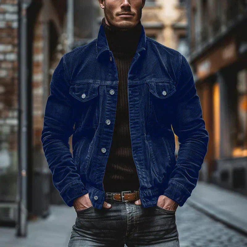 VESTE EN VELOURS CÔTELÉ RÉTRO POUR HOMME