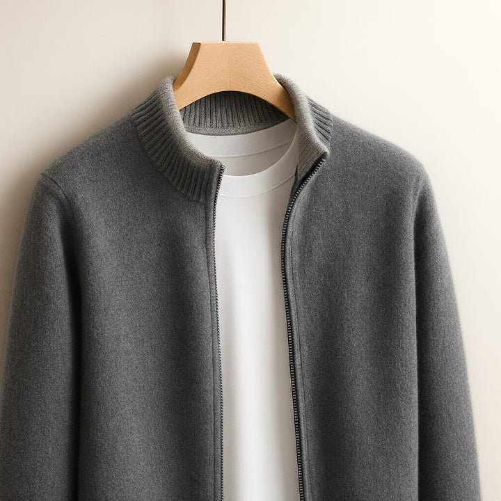 VESTE EN MAILLE AVEC ZIP