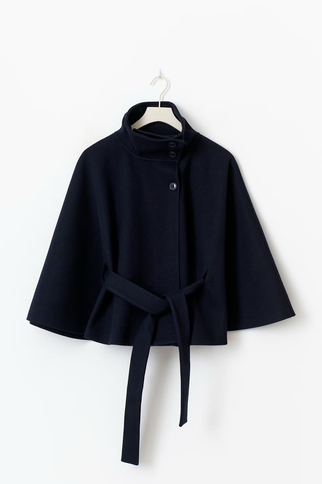 Ivanna Manteau Laine Femme | Col Haut Élégant avec Ceinture Amovible & Coupe Décontractée