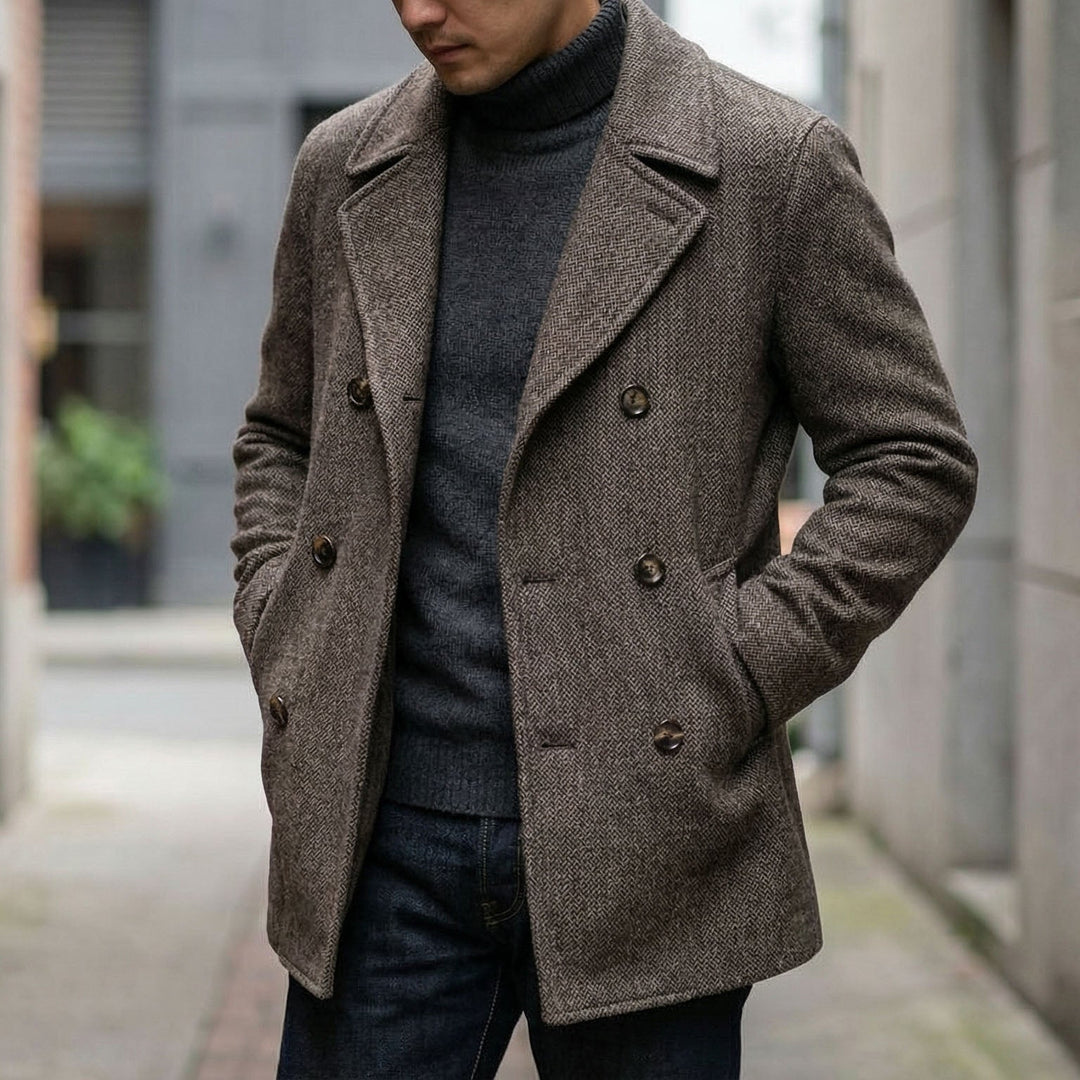 MANTEAU EN LAINE STRUCTURÉ POUR HOMME