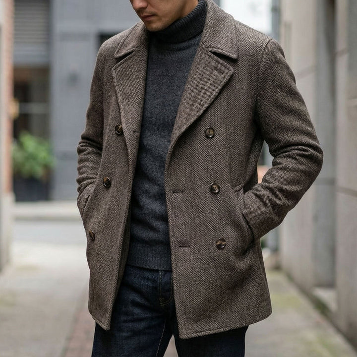 MANTEAU EN LAINE STRUCTURÉ POUR HOMME