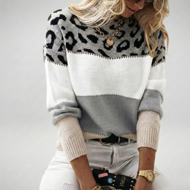 Ophélie | Pull Léopard Élégance