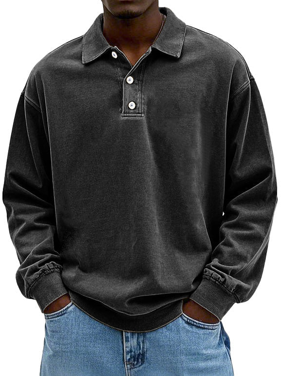 POLO QUOTIDIEN À MANCHES LONGUES POUR HOMMES
