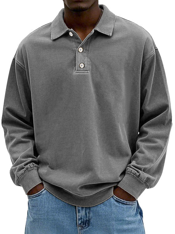 POLO QUOTIDIEN À MANCHES LONGUES POUR HOMMES