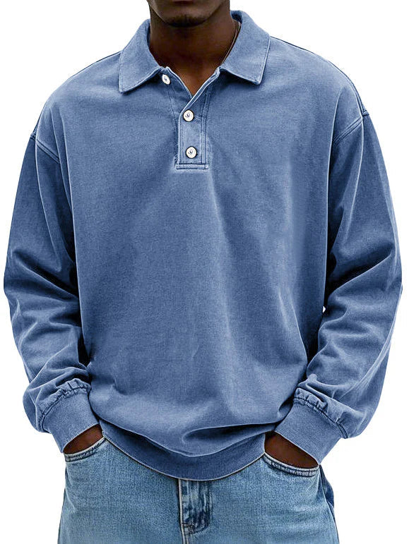 POLO QUOTIDIEN À MANCHES LONGUES POUR HOMMES