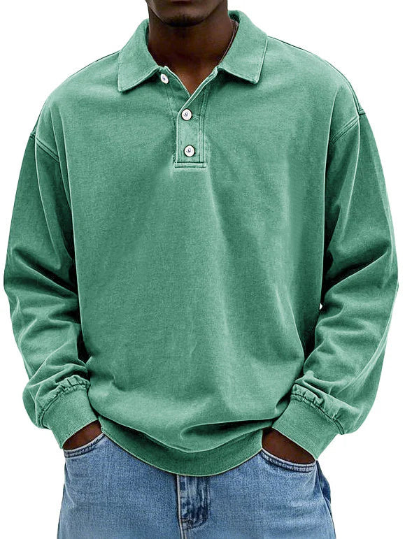 POLO QUOTIDIEN À MANCHES LONGUES POUR HOMMES