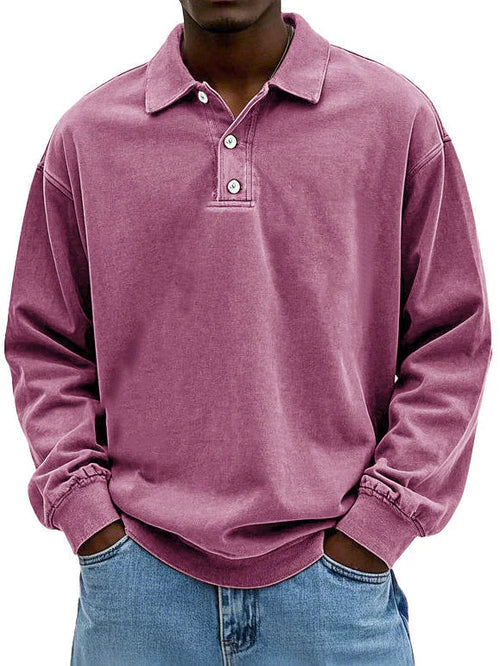 POLO QUOTIDIEN À MANCHES LONGUES POUR HOMMES