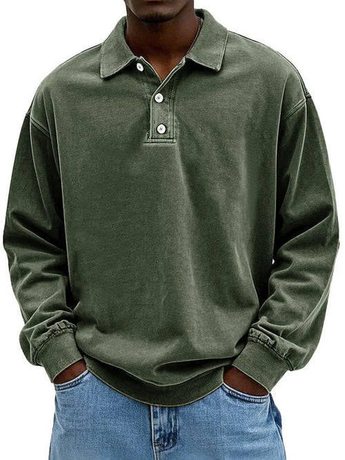 POLO QUOTIDIEN À MANCHES LONGUES POUR HOMMES