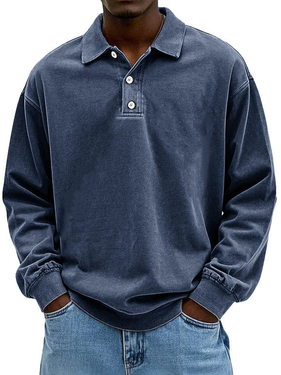 POLO QUOTIDIEN À MANCHES LONGUES POUR HOMMES