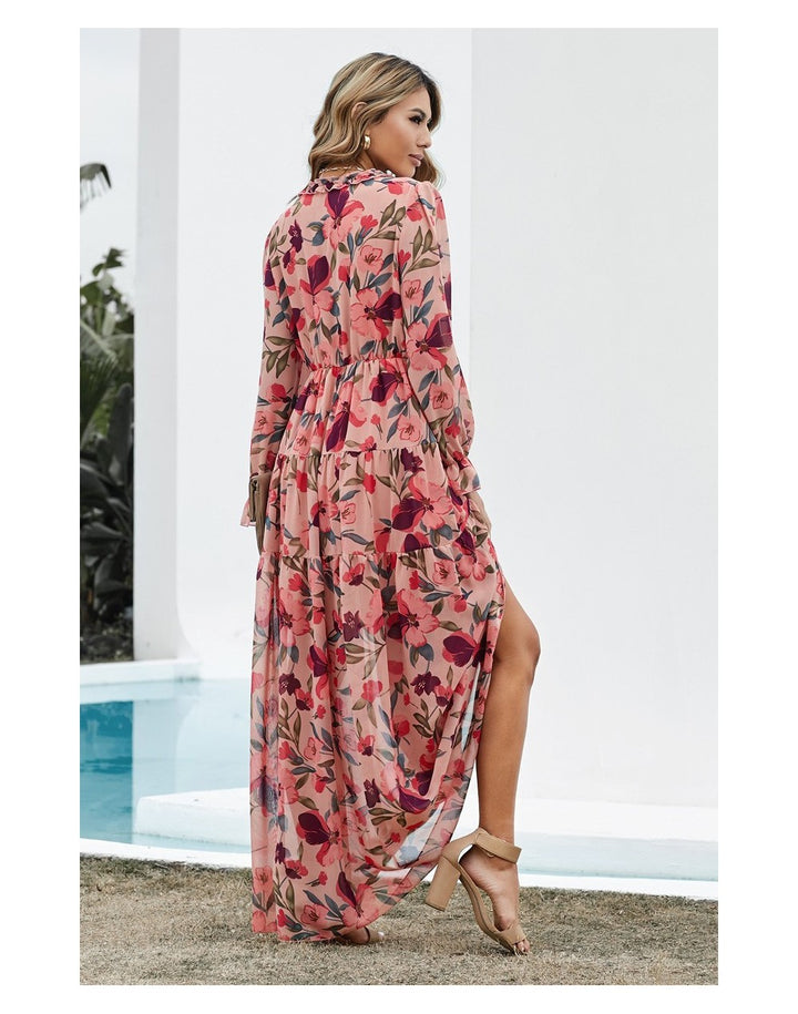 ROBE LONGUE A MANCHES
