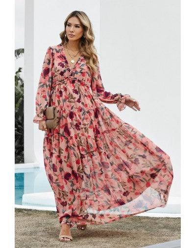 ROBE LONGUE A MANCHES