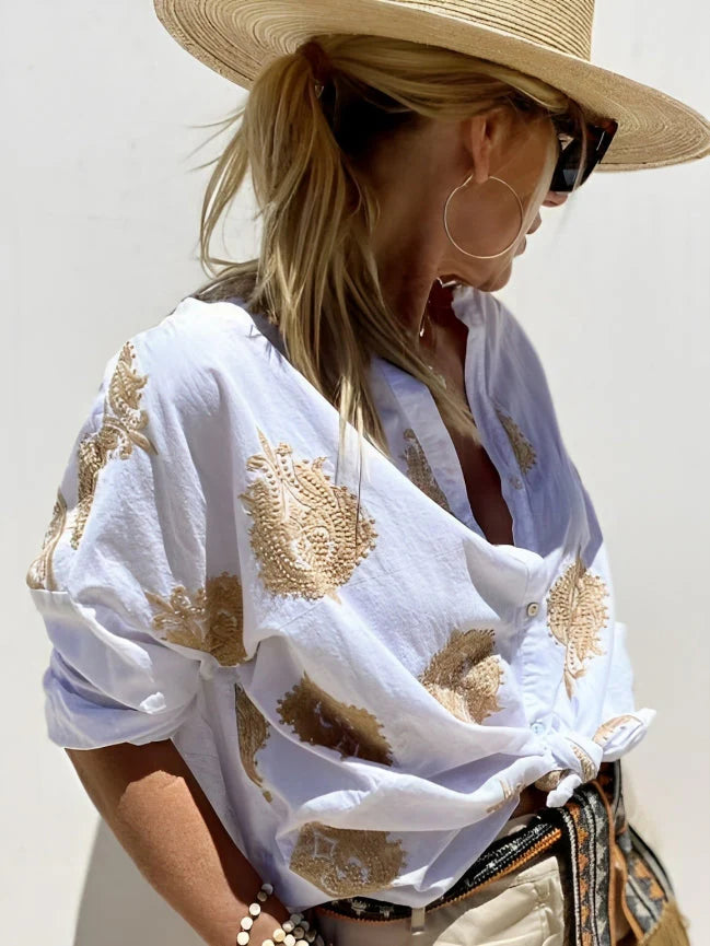 Christine | Blouse légère & élégante en coton premium