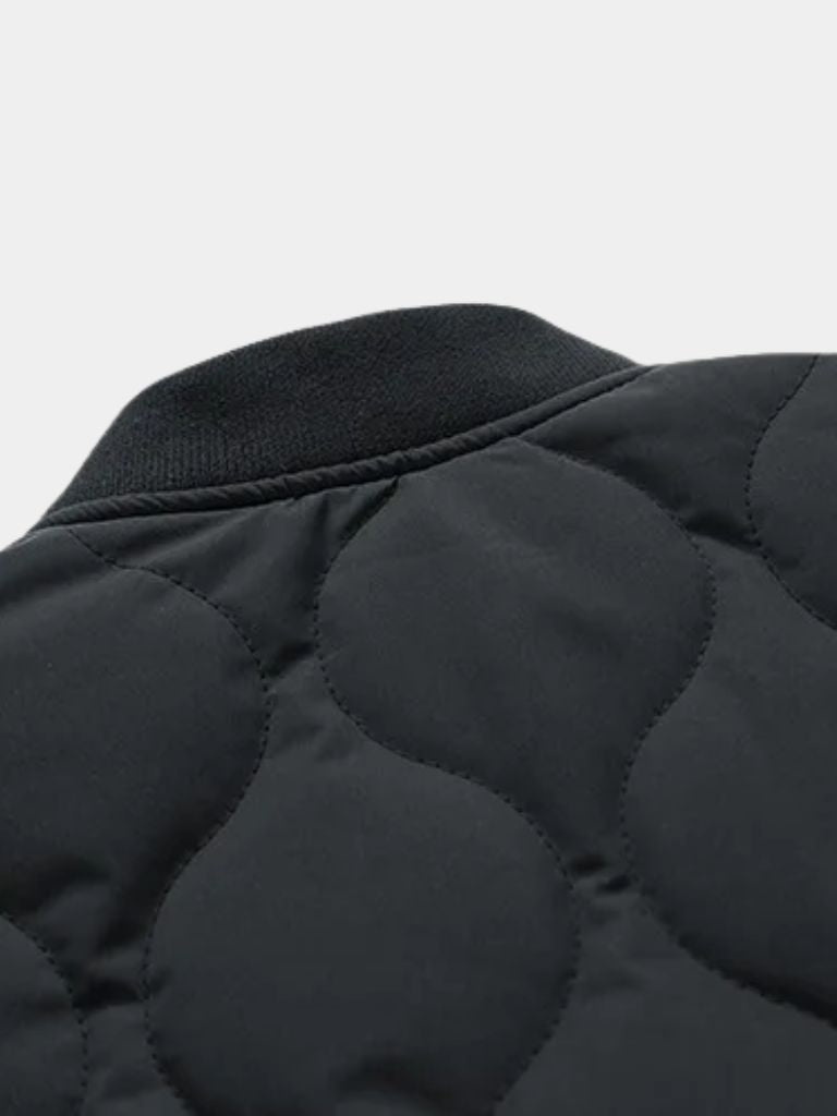 LÉOPOLD | Blouson aviateur matelassé — manches en maille moutonnée