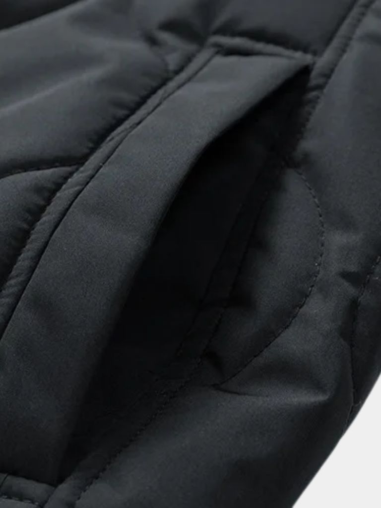 LÉOPOLD | Blouson aviateur matelassé — manches en maille moutonnée