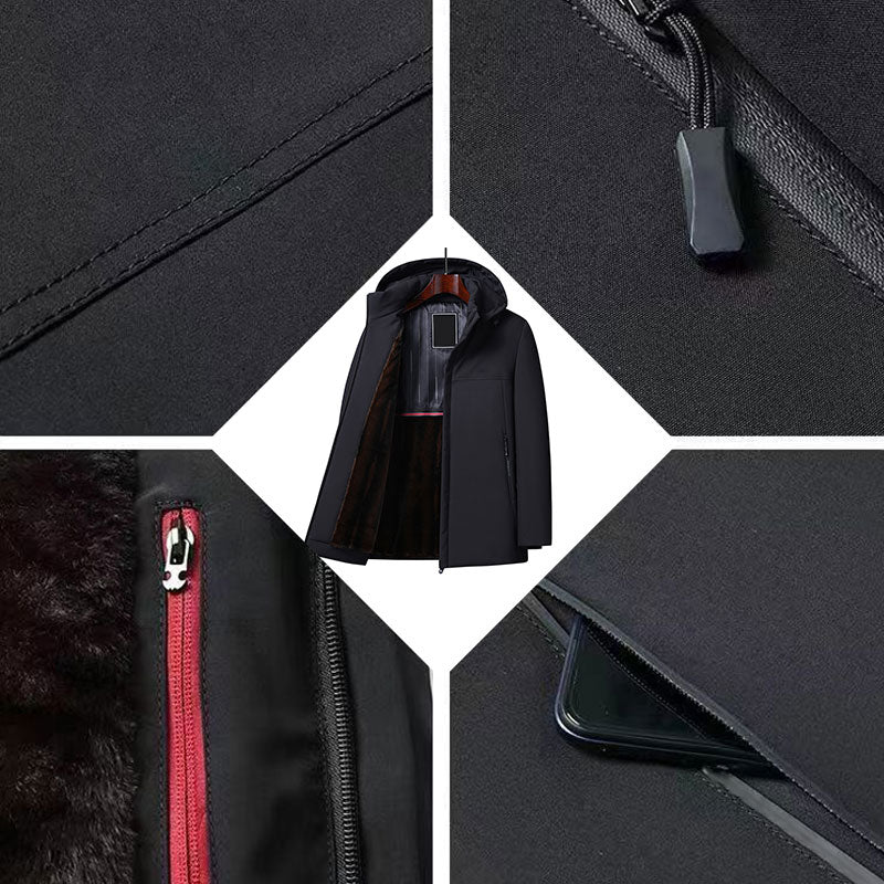 VESTE D’HIVER CLASSIQUE ET ÉLÉGANTE POUR HOMME