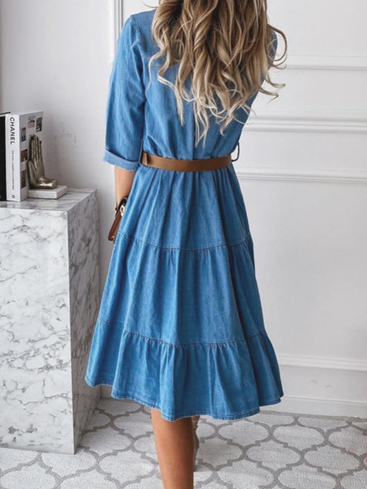 SOPHIE | Robe Mi-Longue en Jean