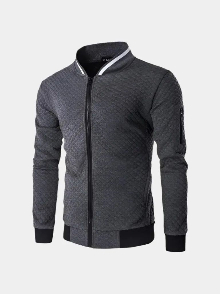 PAUL | Blouson aviateur en coton texturé — coupe casual structurée