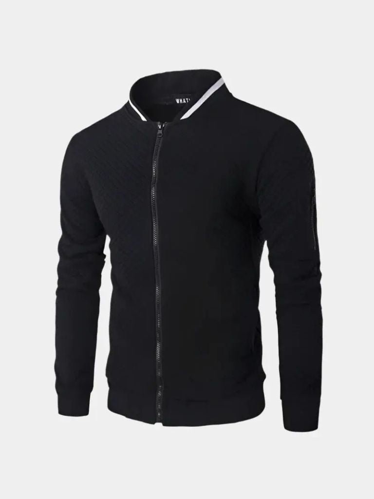 PAUL | Blouson aviateur en coton texturé — coupe casual structurée