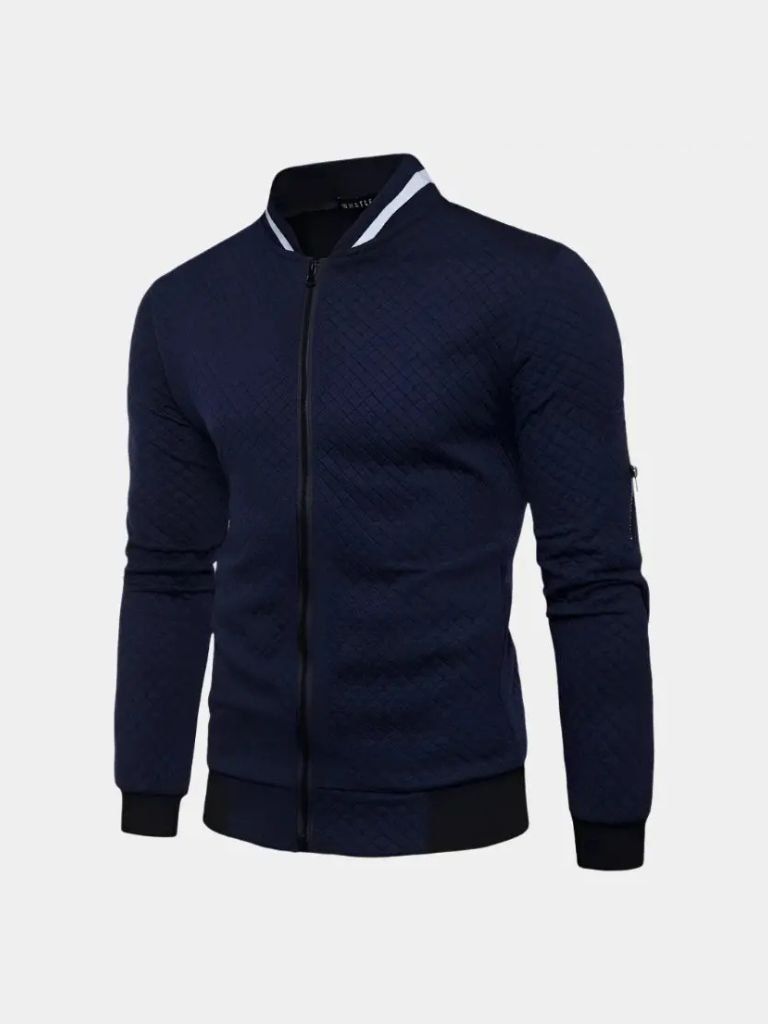 PAUL | Blouson aviateur en coton texturé — coupe casual structurée