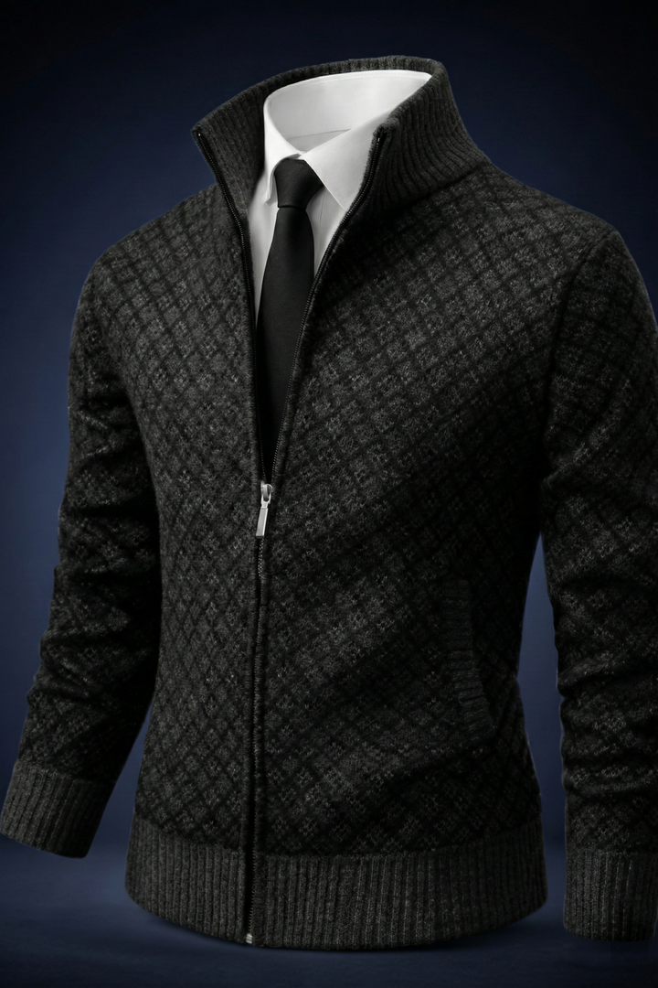 GILET MAILLE GAUFRÉE POUR HOMME