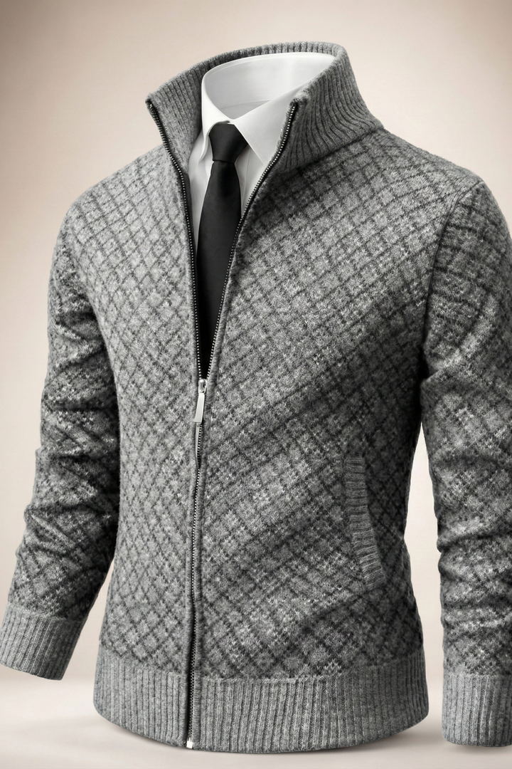 GILET MAILLE GAUFRÉE POUR HOMME