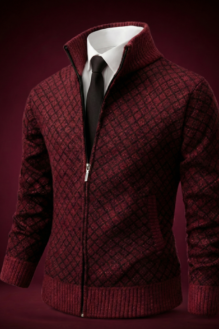 GILET MAILLE GAUFRÉE POUR HOMME