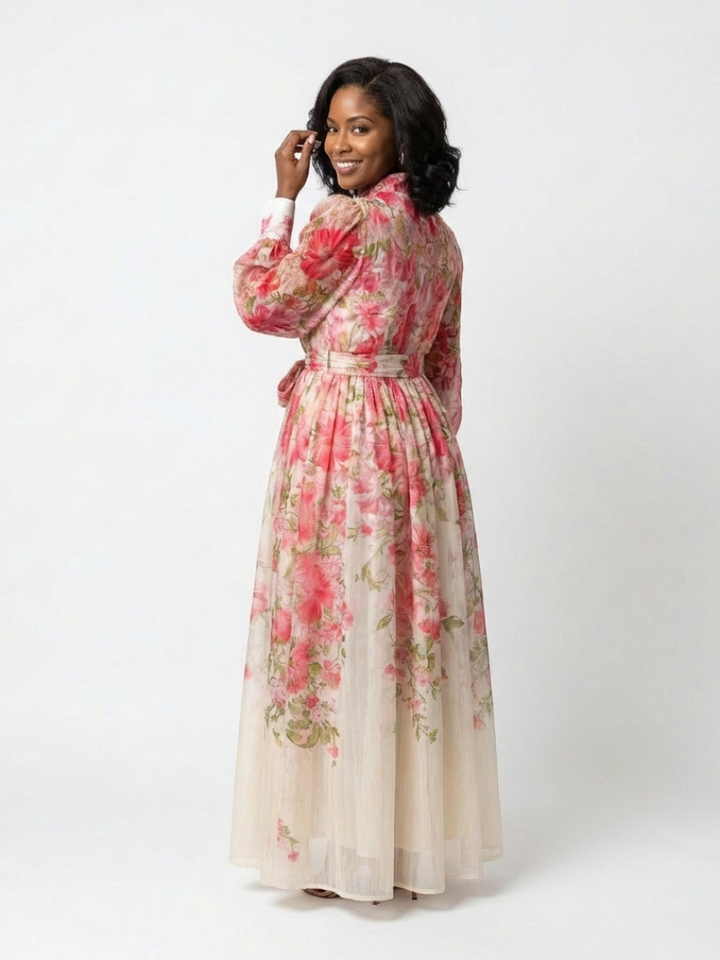 Cressida | Robe Maxi Longue en Tulle Floral