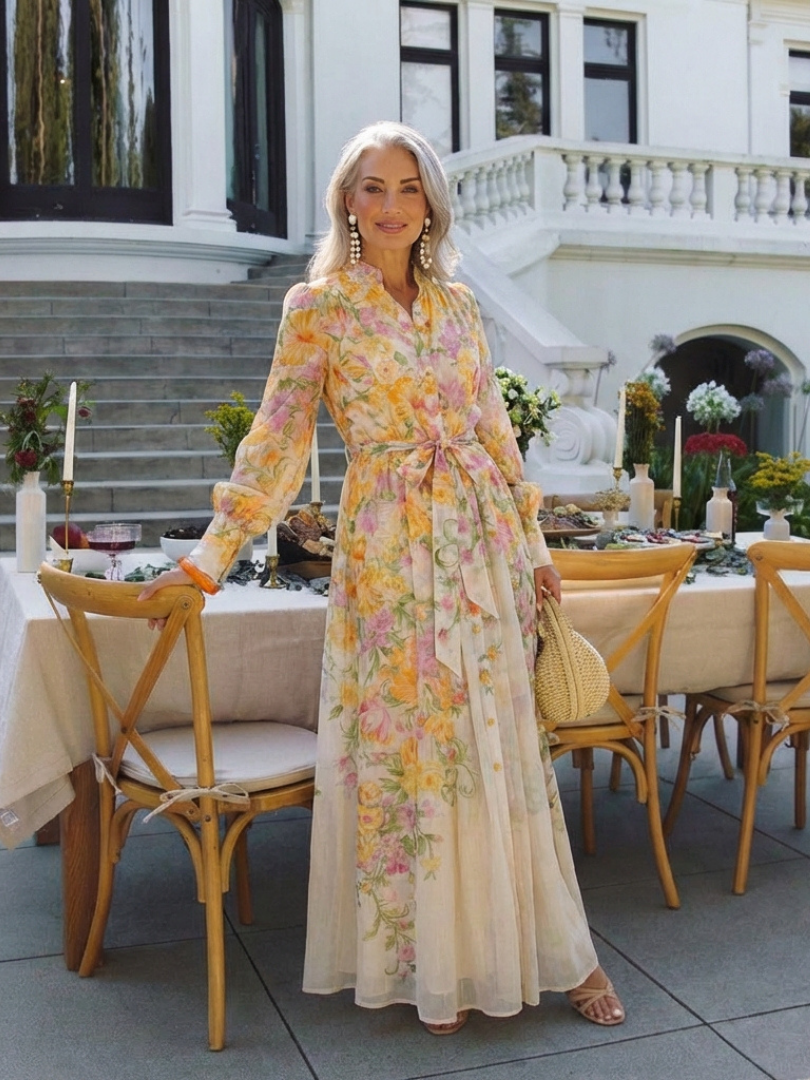 Cressida | Robe Maxi Longue en Tulle Floral