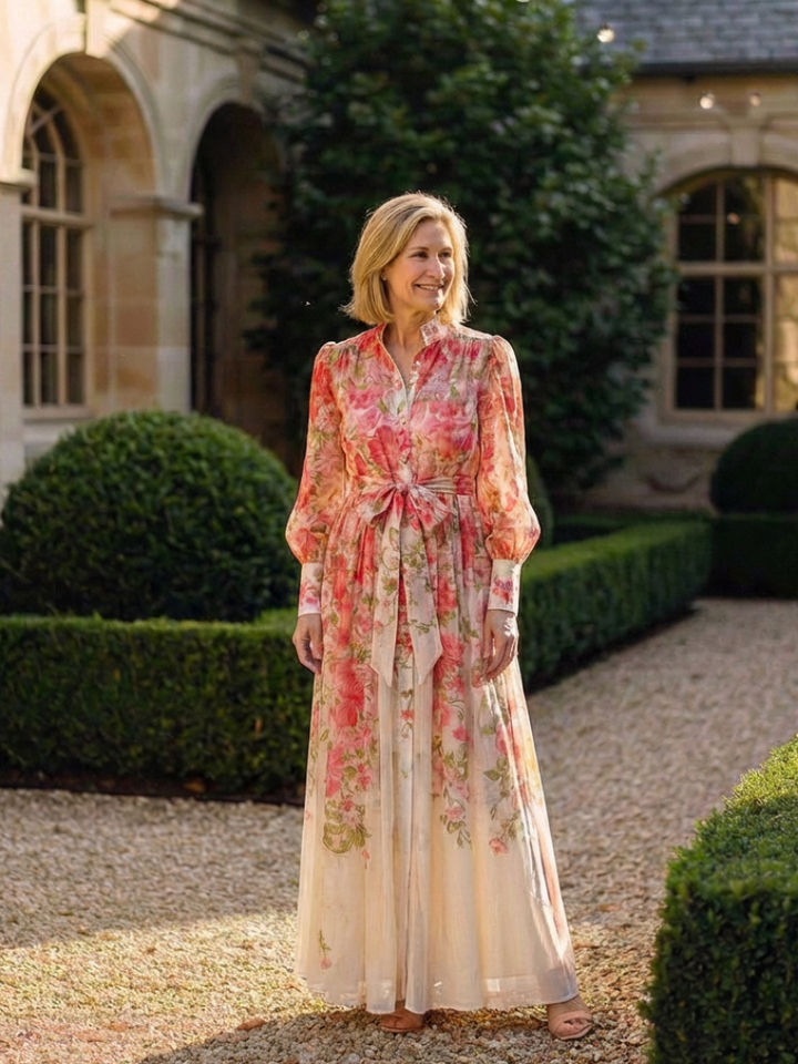 Cressida | Robe Maxi Longue en Tulle Floral