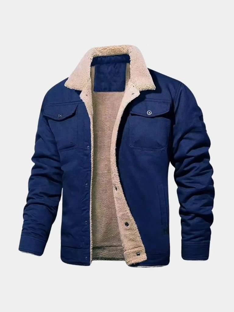 VALENTIN | Blouson aviateur en maille moutonnée — finition vintage