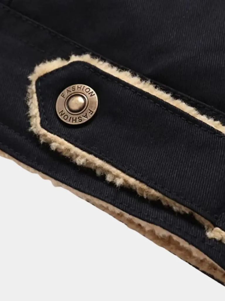 VALENTIN | Blouson aviateur en maille moutonnée — finition vintage