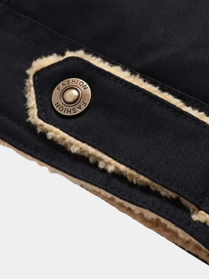 VALENTIN | Blouson aviateur en maille moutonnée — finition vintage